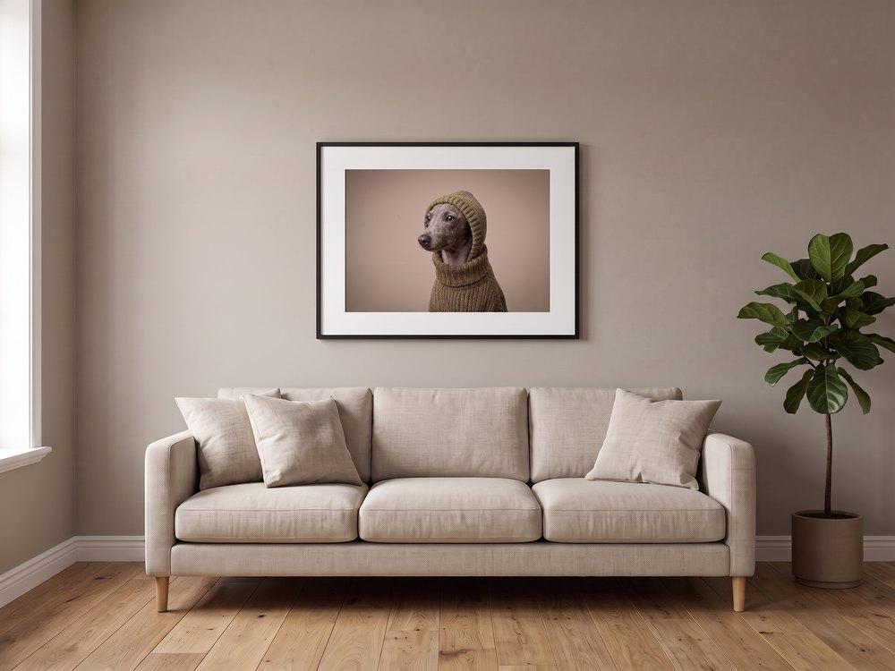 70 × 100 cm über dem Sofa
