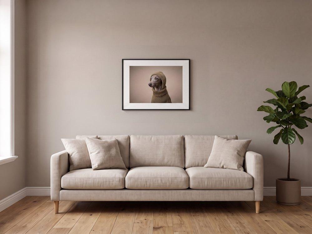 40 × 50 cm über dem Sofa